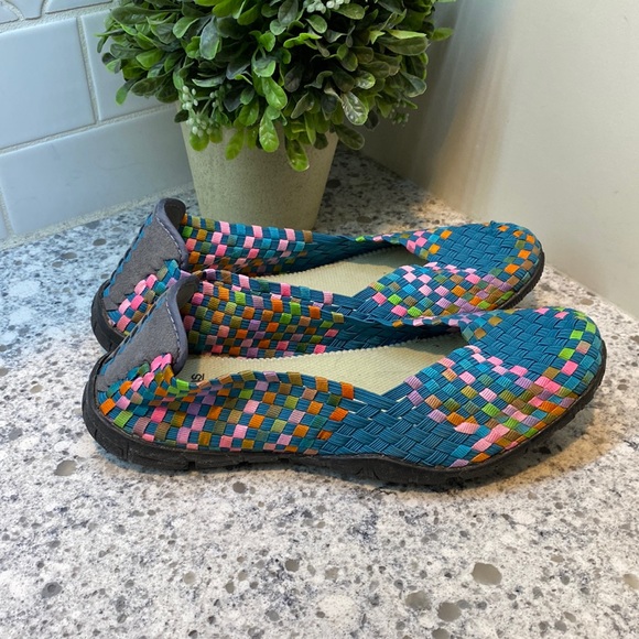 Corkys Shoes Coreys Sidewalk Multi Colored Slip On Shoes Size 9